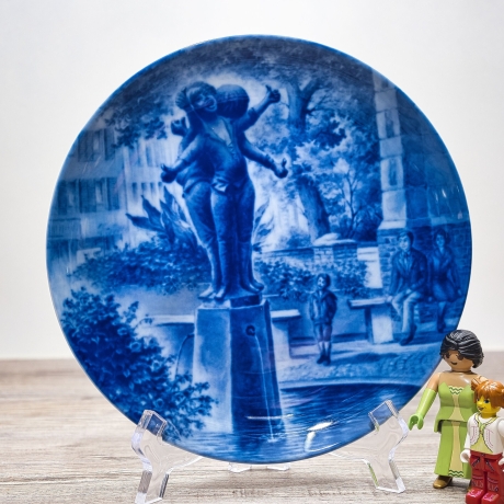 Sammelteller Berlin Design - Ratingen, die Dumeklemmer-Stadt seit 1276 - blaues Porzellan - Made in Germany - 9D2 - TOP Zustand