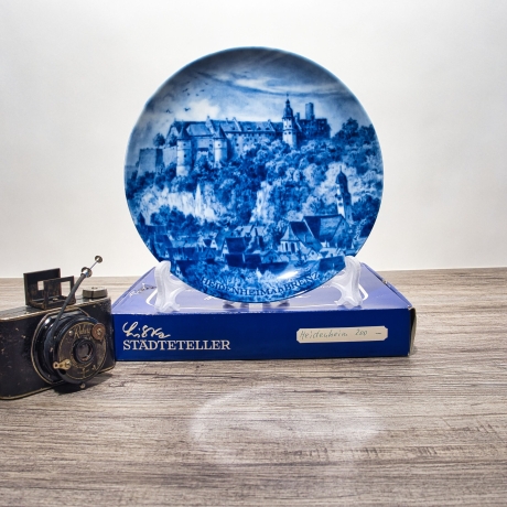Sammelteller, Städteteller: Heidenheim an der Brenz - Berlin Design - blaues Porzellan  - Made in Germany - mit Karton - 8D1 - TOP Zustand