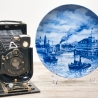 Sammelteller Berlin Design - Serie: Alt Bremerhaven - Die Strandhalle um 1928 - blaues Porzellan  - Made in Germany - 9D1 - TOP Zustand