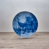 Sammelteller Berlin Design - Städteteller Alt Delmenhorst - Der Bahnhof um 1908 - blaues Porzellan - Made in Germany - 9D2 - TOP Zustand
