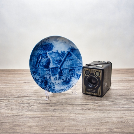 Sammelteller Muttertag: 1983 Schwalben - Berlin Design - blaues Porzellan  - Made in West Germany - 19,5 cm - 8B3 - TOP Zustand