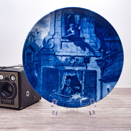 Sammelteller Berlin Design - Serie: Carl Spitzweg - Liebesbrief  - blaues Porzellan  - Auflage 5.000 - Made in Germany - 9E2 - TOP Zustand