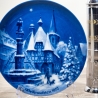 Weihnachtsteller - 1972: Michelstadt - von Berlin Design - blaues Porzellan - begrenzte Auflage - Made in West Germany - TOP Zustand (8C3)
