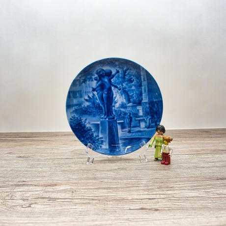 Sammelteller Berlin Design - Ratingen, die Dumeklemmer-Stadt seit 1276 - blaues Porzellan - Made in Germany - 9D2 - TOP Zustand