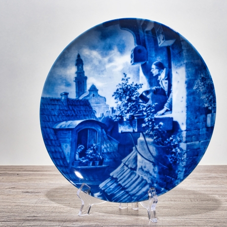 Sammelteller: Die Dachstube / Carl Spitzweg - Berlin Design - blaues Porzellan  - Nummer 10 von 5000 - mit Karton - TOP Zustand - 8D2