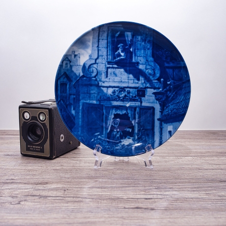 Sammelteller Berlin Design - Serie: Carl Spitzweg - Liebesbrief  - blaues Porzellan  - Auflage 5.000 - Made in Germany - 9E2 - TOP Zustand