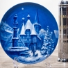 Weihnachtsteller - 1972: Michelstadt - von Berlin Design - blaues Porzellan - begrenzte Auflage - Made in West Germany - TOP Zustand (8C3)