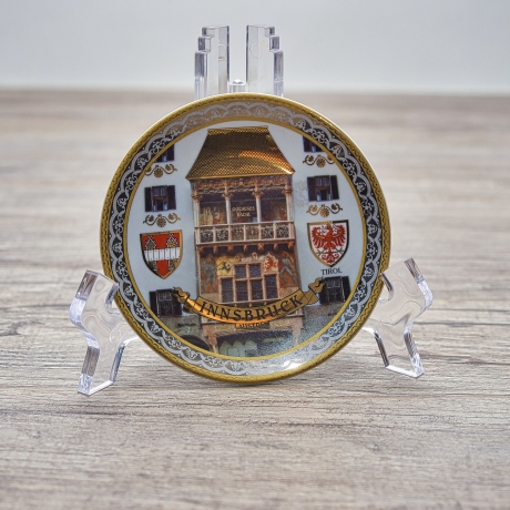 Risch-Lau Untersetzer / Sammelteller - Motiv: Innsbruck Goldenes Dachl - farbenprächtig - schön verziert - 9B1
