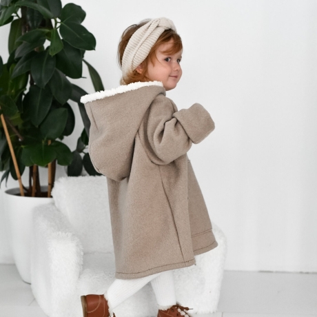 Visuell Design: Sweaterkleid Walkkleid schlicht Walk Oversize Hoodie - warm - Kinder bis 146 Farbauswahl