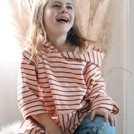 Visuell Design - Sweater Sweatstoff Streifen Kinder Oversize