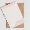 Briefpapier Set + passende Umschläge mit Rosen Look. DIN A4