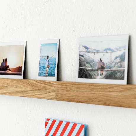 Wandhalter für Fotos aus Holz, Geschenk, Fotoleiste