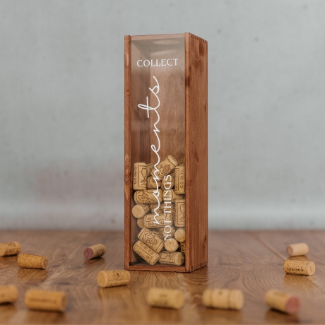 Weinkiste zum Sammeln von Korken, Korkensammler Box, Geschenk