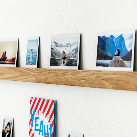 Wandhalter für Fotos aus Holz, Geschenk, Fotoleiste