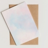 Briefpapier Set + passende Umschläge mit Aquarellwolken, DIN A4