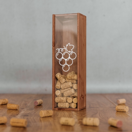 Weinkiste zum Sammeln von Korken, Korkensammler Box, Geschenk