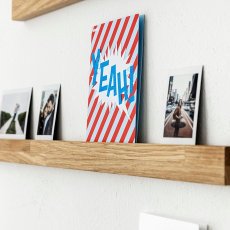 Wandhalter für Fotos aus Holz, Geschenk, Fotoleiste