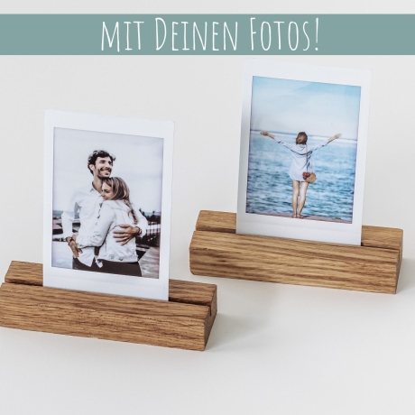 Fotohalter 2 Stk mit Gravur, personalisiertes Geschenk mit Foto