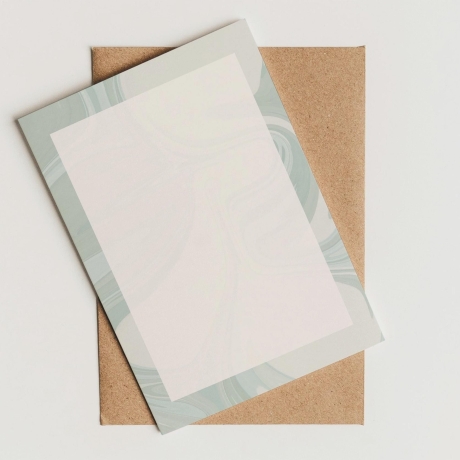 Briefpapier Set + passende Umschläge im Acryl Look. DIN A4
