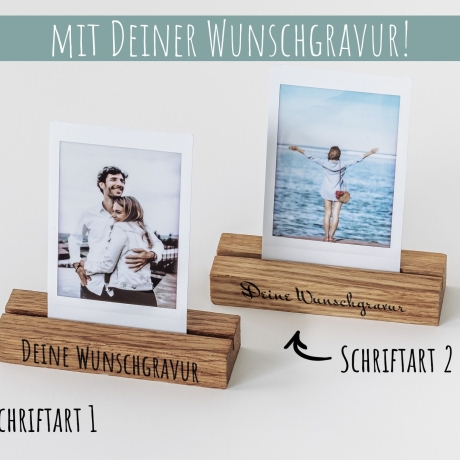 Fotohalter 2 Stk mit Gravur, personalisiertes Geschenk mit Foto