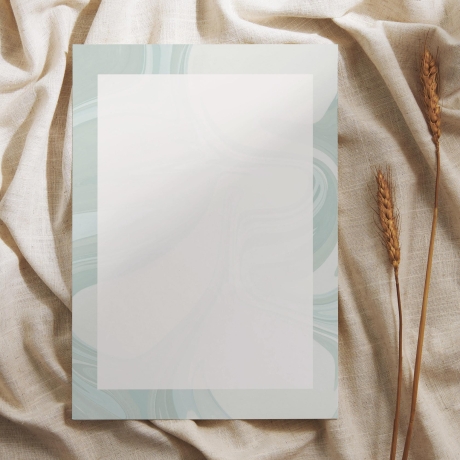 Briefpapier Set + passende Umschläge im Acryl Look. DIN A4