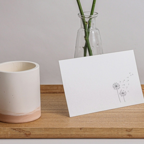 Briefpapier Set + passende Umschläge mit Pusteblume, Geschenk