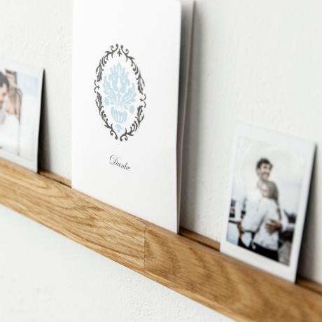 Wandhalter für Fotos aus Holz, Geschenk, Fotoleiste