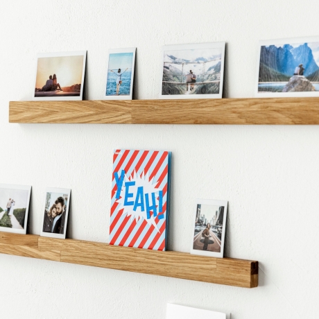 Wandhalter für Fotos aus Holz, Geschenk, Fotoleiste