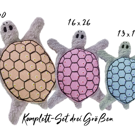 Stickdatei Schildkröte ITH drei Größen, Schmusetuch, Kuscheltier