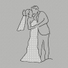 Stickdatei Brautpaar Rahmen 13x18, Braut, heiraten, Heirat, Liebe