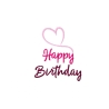 Stickdatei Schriftzug Happy Birthday, Glückwunsch, Geburtstag