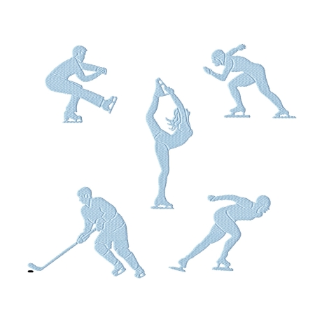 Stickdatei Eiskunst für den Rahmen 10 cm x 10 cm, Sport
