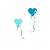 Stickdatei Herz Luftballon - zwei Varianten, Rahmen 10 cm x 10 cm