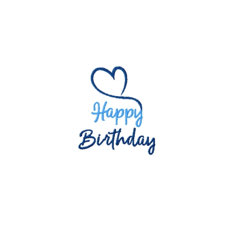 Stickdatei Schriftzug Happy Birthday, Glückwunsch, Geburtstag