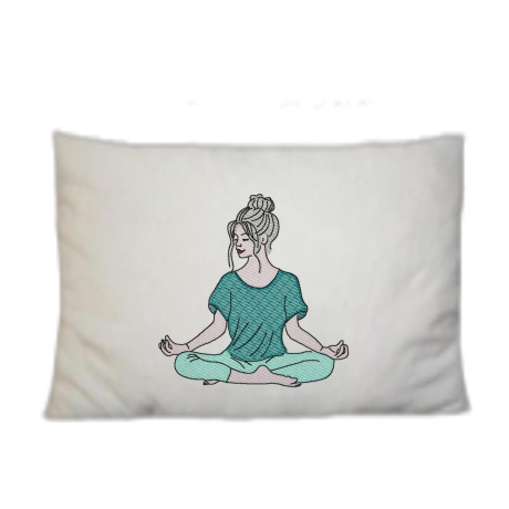 Stickdatei Yoga, LineArt, Redwork, Silhouette, drei Varianten