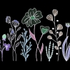Stickdatei Blumenwiese Nr. 1 in vier Größen, Sommer, Frühling