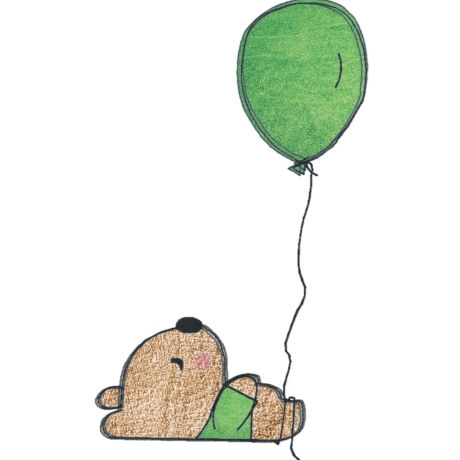 Stickdatei Bär Ballon, Doodle, Applikation, Teddy, Luftballon