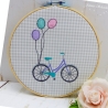 Stickdatei Fahrrad mit Ballon und solo, Doodle