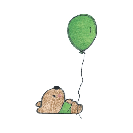 Stickdatei Bär Ballon, Doodle, Applikation, Teddy, Luftballon