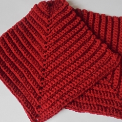 Extragroße TL im 2er Set aus kräftigeren rotem Baumwollgarn