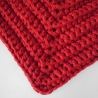Topflappen 2er Set aus  rotem, leicht glänzenden Baumwollgarn