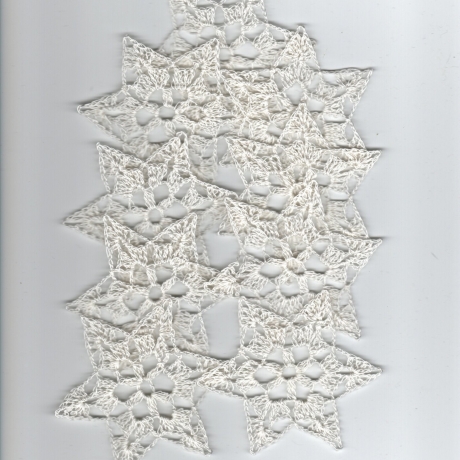 Häkelsterne-Weihnachtssterne-13er Set Sterne/Schneesterne in rohweiß