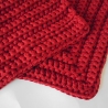Topflappen 2er Set aus  rotem, leicht glänzenden Baumwollgarn
