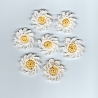 Häkelblüten in gelb/weiss wie Gänseblume zum Verzieren o.streuen
