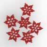 12er Set Häkeldeckchen-Schneesterne in rot zum schmücken und aufhängen