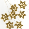 12er Set Schneesterne in gold zum schmücken und aufhängen