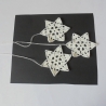 7 er Set etwas rustikalere Schneesterne/Weihnachtssterne 6 eckig in weissem Acrylgarn-sehen deshalb fast wie gefilzt aus
