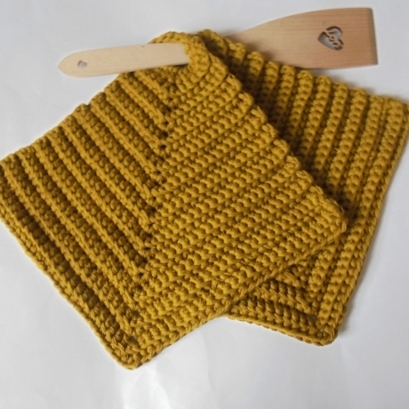 Wie von Oma gemacht-zeitlos -schön-sehr soft -2er Set  Topflappen