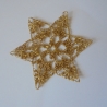 9er Set Häkeldeckchen-Schneesterne in gold zum schmücken