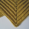 2er Set handgehäkelter Topflappen -100% BW in gold/gelb
